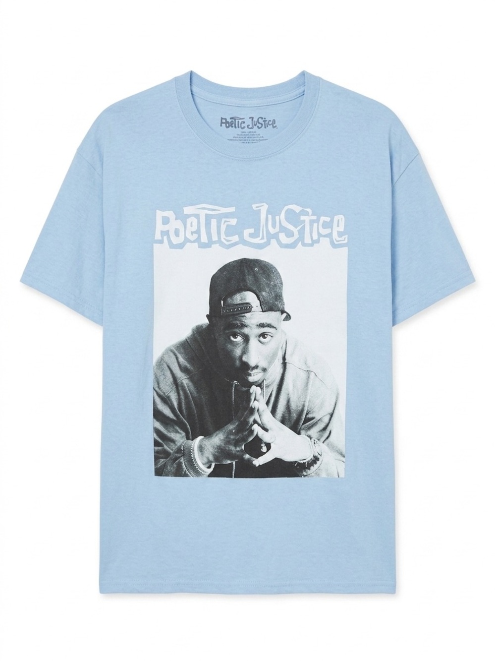 Poetic Justice Tupac Graphic Tee in Light Blue